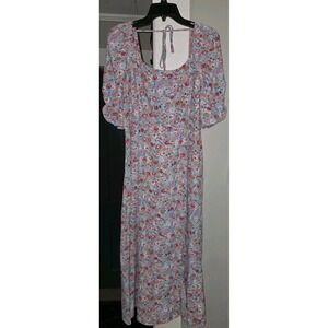 NEW WDMYS Women's Short Sleeve Lightweight Sweet Chic Floral Dress Size XXL